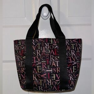 Y2K Victoria’s Secret Canvas Print Tote Bag Vintage Purse Shoulder Handbag Fun